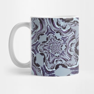 Marble Abstract Stone Swirl Blue Watercolor Mug